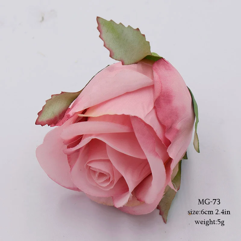 PINK 10 шт. Многослойные лепесток искусственные цветы цветок голова для свадьбы украшение дома Рождество День цветок хорошо DIY шелк Hardwork - Цвет: PINK