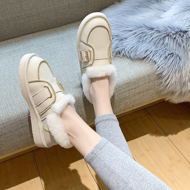 

Зимние ботинки для девочек, новинка 2021, Зимние Теплые ботильоны с низким верхом и бархатной подкладкой из искусственного хлопка, ботинки дл...