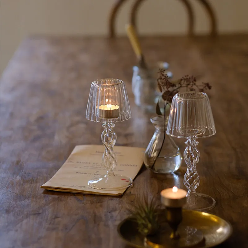 Подсвечник из хрустального стекла подсвечник простой ретро винтажный украшение