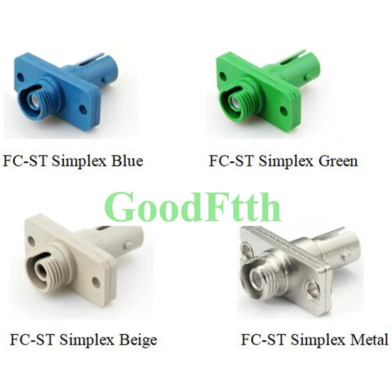 Hybrid Adapter Adaptor Coupler FC-ST ST-FC Simplex Plastic or Metal GoodFtth 100pcs/lot