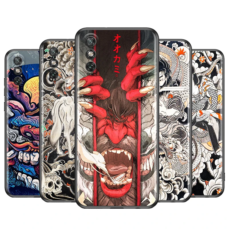 

Mythical Demon Japan For Huawei Y9A Y9S Y9 Y8P Y8S Y7A Y7P Y7 Prime Pro Y6 Y6P Y6S Y5P Y5 2019 2020 Black Phone Case