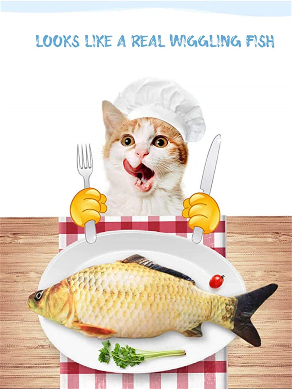 Pet Soft Plush 3D Fish Shape Cat Toy Interactive Gifts Catnip Toys Stuffed Pillow Doll Simulation Playing For | Дом и сад