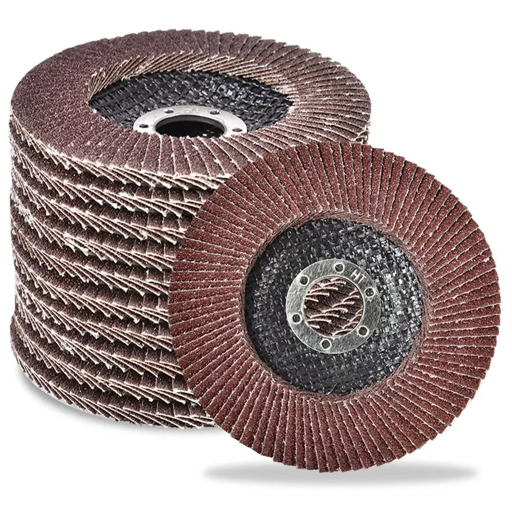 

New 10PCS 40/60/80/120 Grit Grinding Wheels Flap Sanding Discs 115mm Angle Grinder Discs Metal Plastic Wood Abrasive Rotary Tool