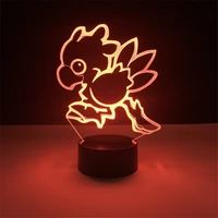 final fantasy chocobo anime figure lamp 3d kids cute led night lights desk light illuminator touch sensor lighting lampara