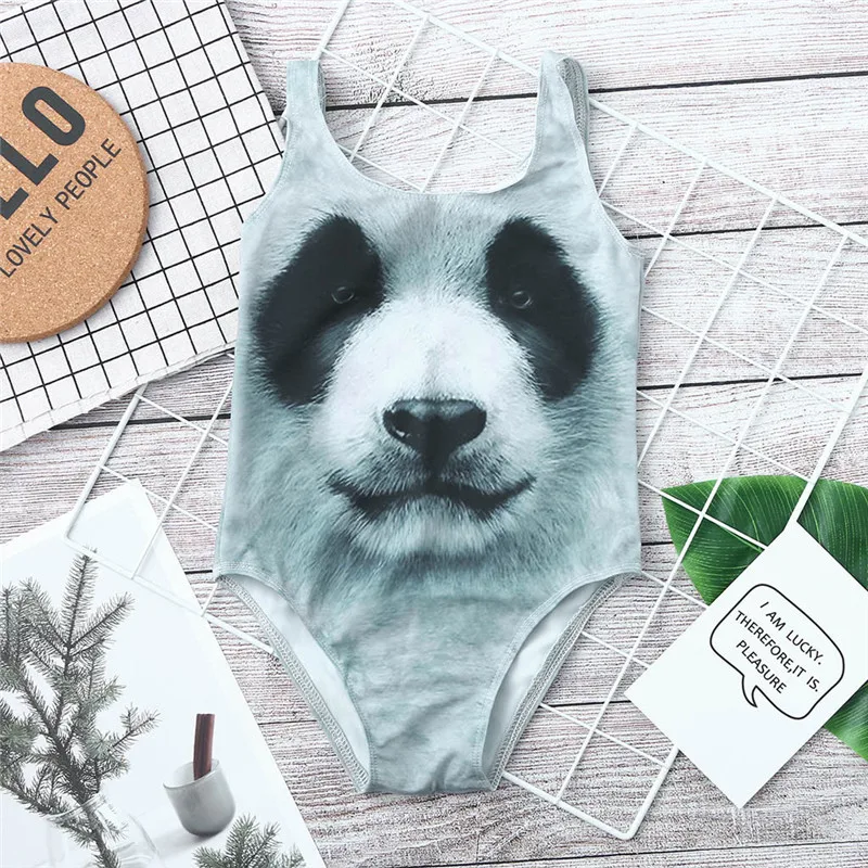 Купальный костюм для маленьких девочек с 3D-принтом кошки собаки мышки детский