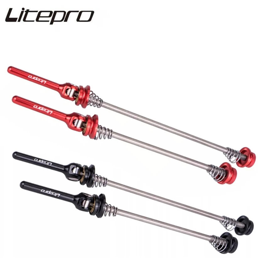 

Folding Bicycle Titanium alloy Quick Release Lever Mountain Bike Hub String Litepro Road Bike 74/130 100/135mm Quick Release