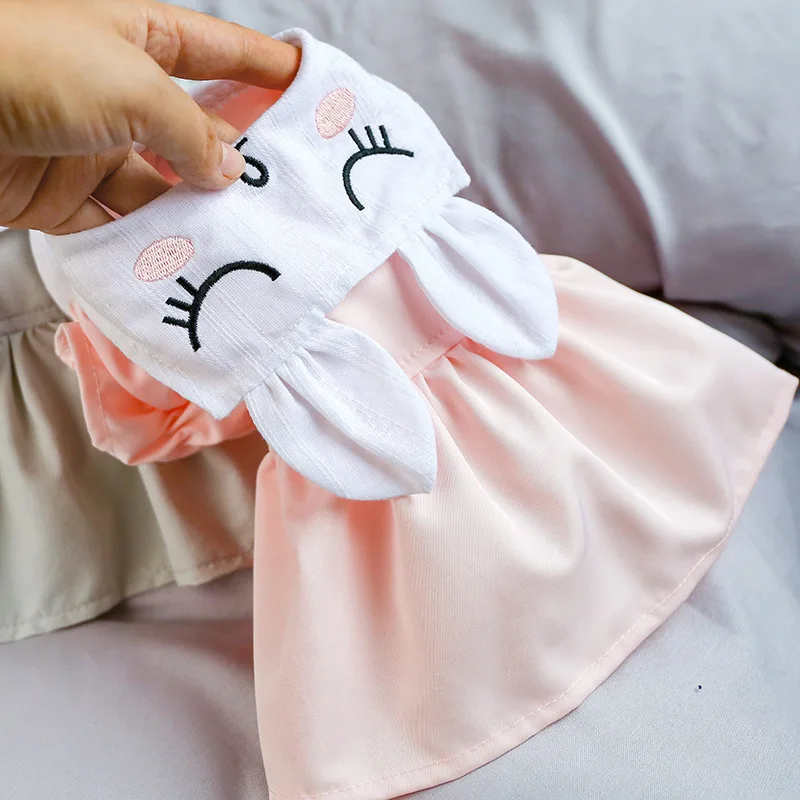 

Летнее платье с изображением собаки из мультфильма, асимметричная Банни для щенка маленькой собаки одежда для чихуахуа, йоркширского терье...