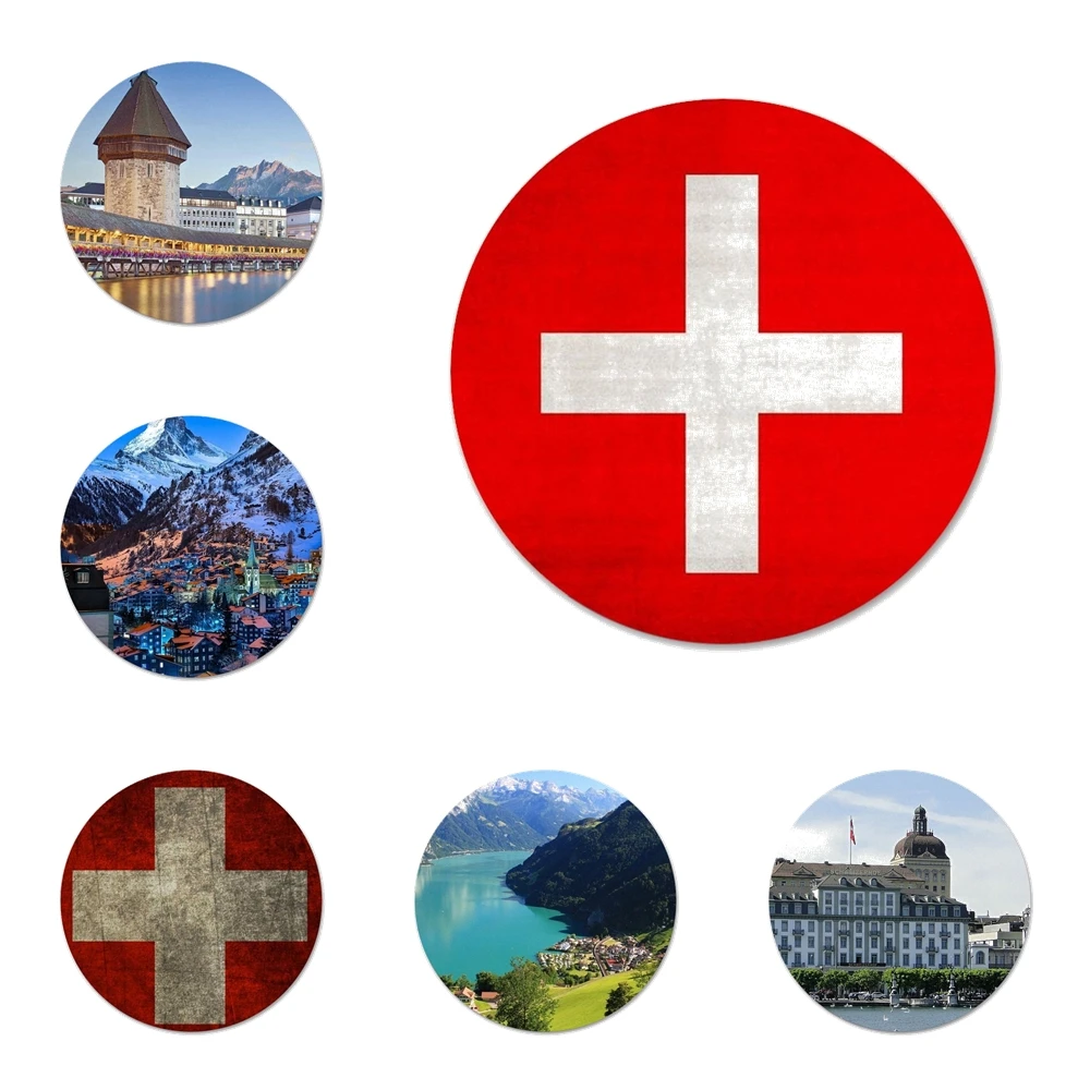 58 мм Люцерн озеро и Флаг Швейцарии роскошный гибридный кухня домашний декор холодильник магнитный открывалка для бутылок пива, колы
