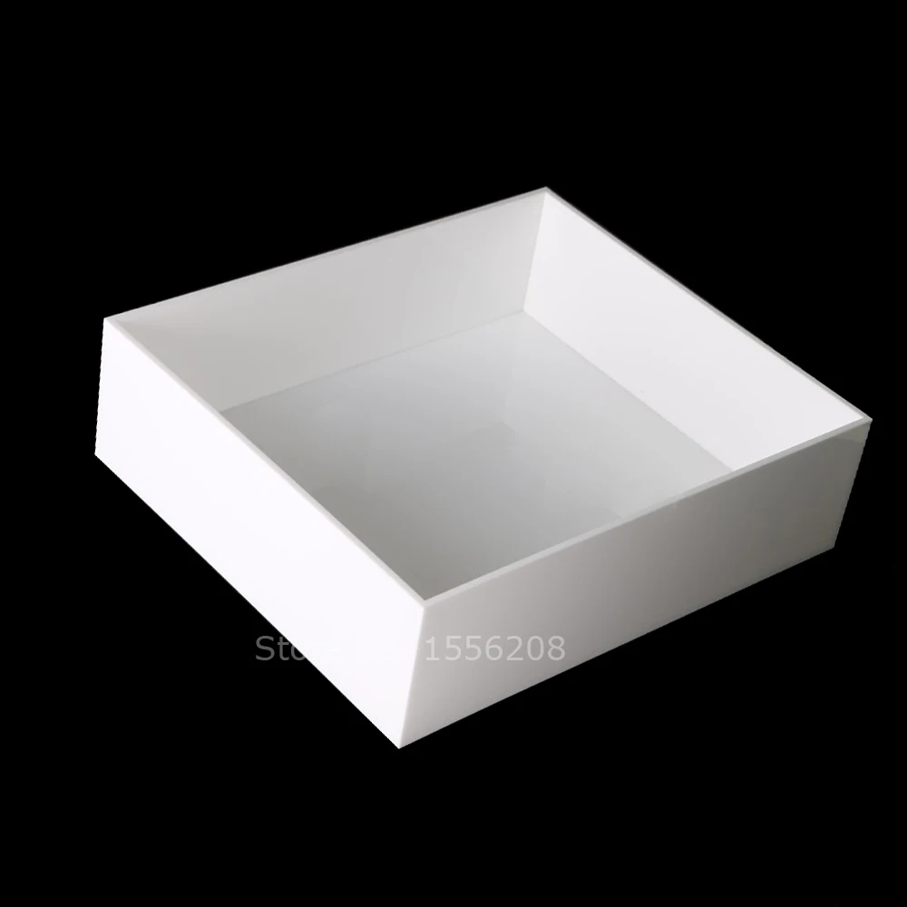 Белый акриловый поднос для хранения мелочей Lucite фрукты конфеты Teabag лотки для различных хранения многоцелевой ящик использования