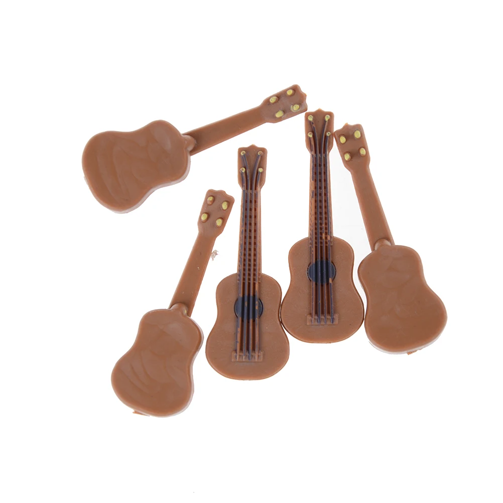 

New Hot 1PCS Dollhouse Miniature Guitar Accessories Instrument DIY Part for Kids Gift Wood Craft Ornaments