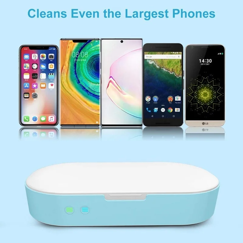 

UV Light Sterilizer Box Mobile Phone Sanitizer Box Clean Telephone Cleaner Box with LED Lamp Aromatherapy Function for iPhone 11