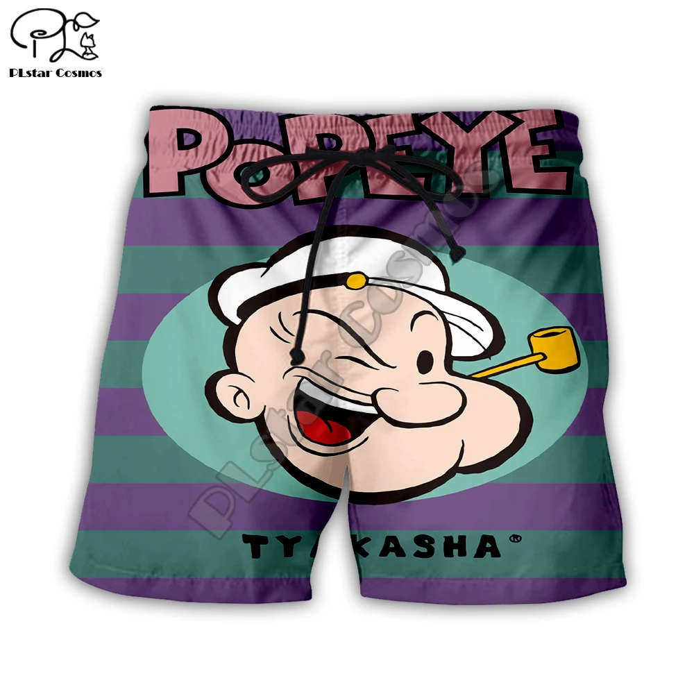 

PLstar Cosmos 3DPrint Summer Cartoon Popeye Sailor Spinach ShortsNew Arrival Funny Unisex Man/Woman Casual Breathable Jogger-a4