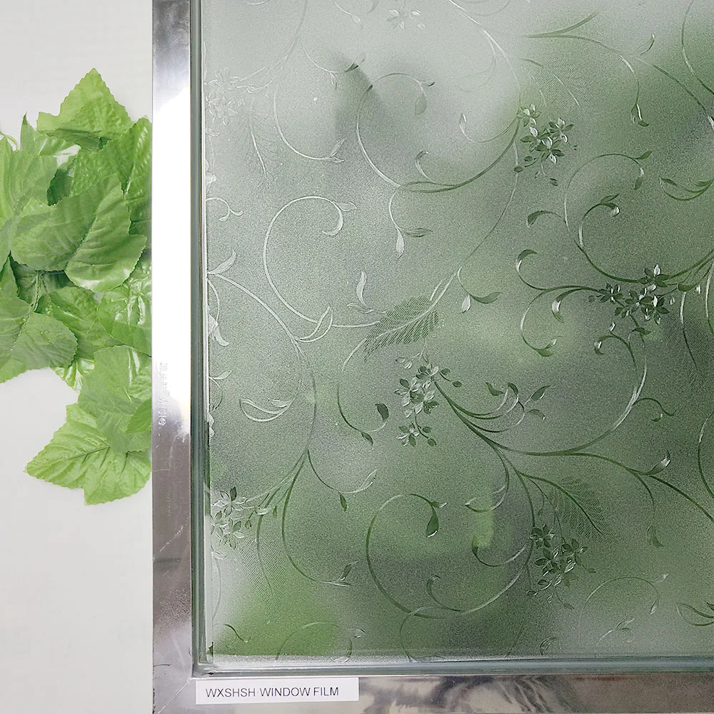 3D Цветочная декоративная оконная пленка статическая закрывающая дверь