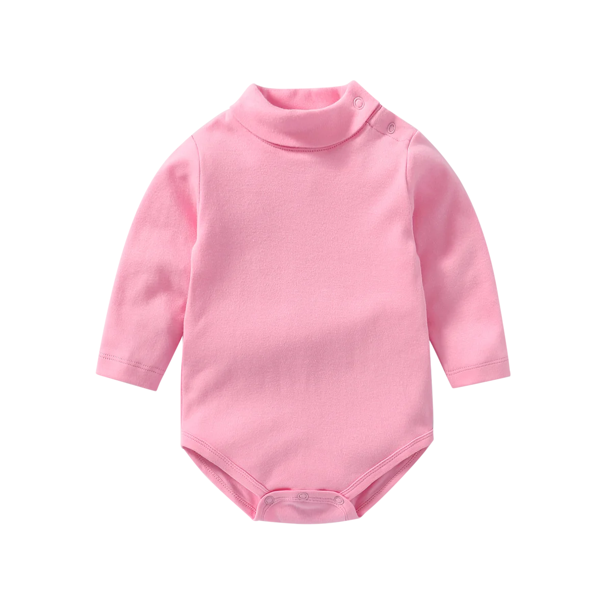 Pink Костюм для новорожденных девочек; боди Bebe с высоким воротником и длинными рукавами для малышей; боди для новорожденных; хлопковое боди для мальчиков и девочек; одежда для близнецов; комбинезон для малышей - Цвет: Pink