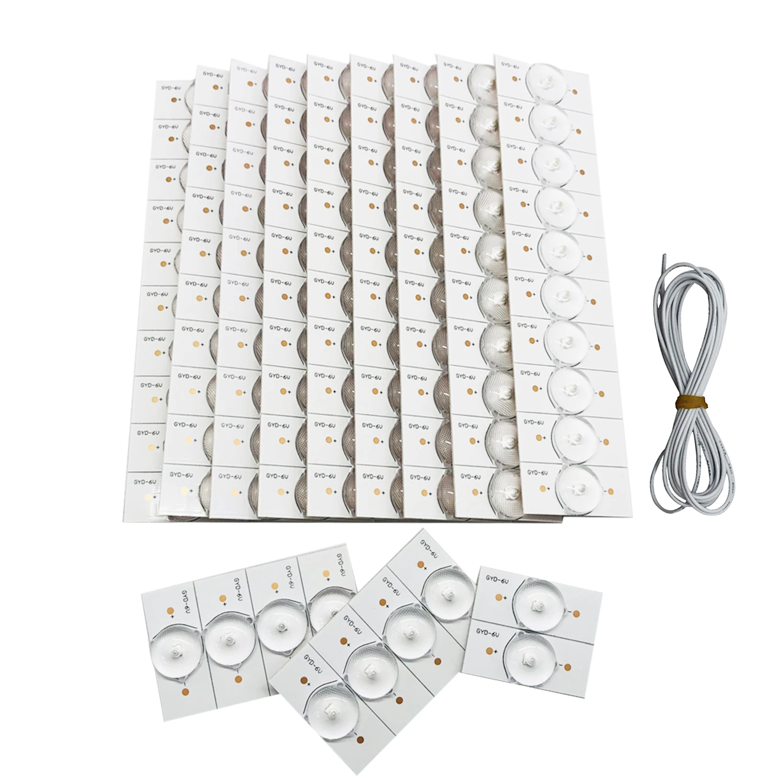 

100PCS 3V SMD Lamp Beads with Optical Lens Fliter for 32-65 LED TV Repair Led Light Strip Parts Accessories