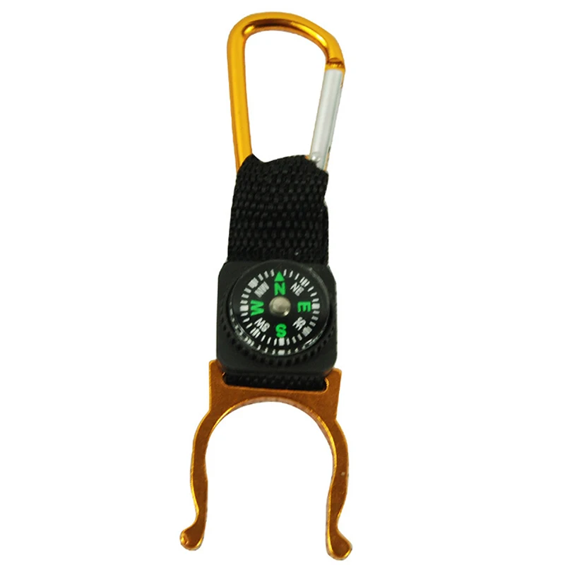 Кемпинг держатель бутылки воды с компасом легкий ремень вешалка клип брелок