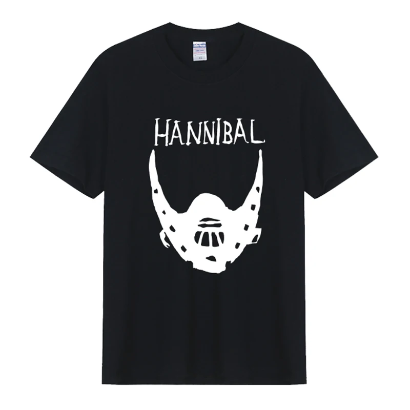 Маска Ганнибала Рисование воинов трафарет тишина ягнят Мужская футболка с