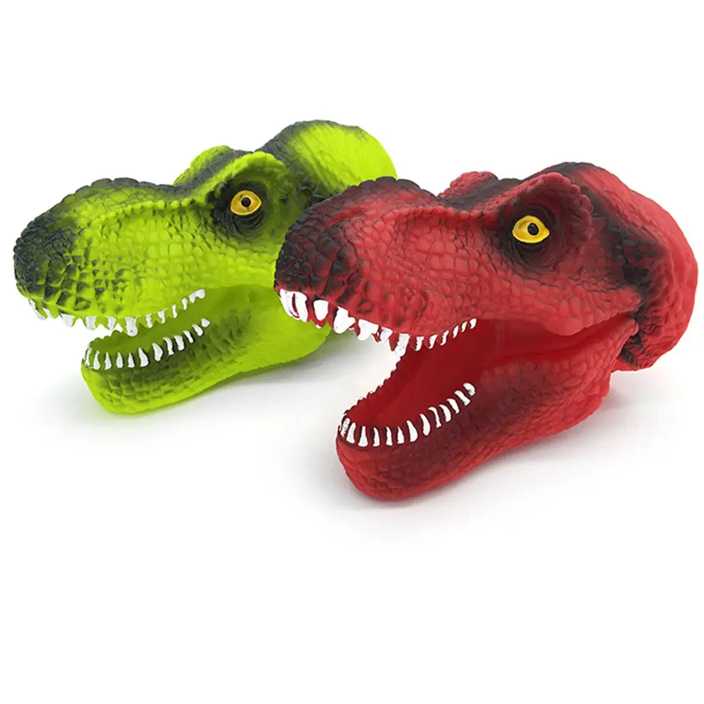 OCDAY динозавр ручная кукла мягкая виниловая Резина голова животного Novetly фигурка