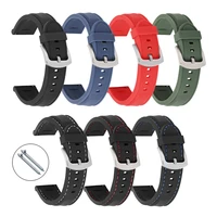 sport silicone watch strap 18mm 20mm 22mm 24mm waterproof quick release soft rubber wrist band bracelet for women men