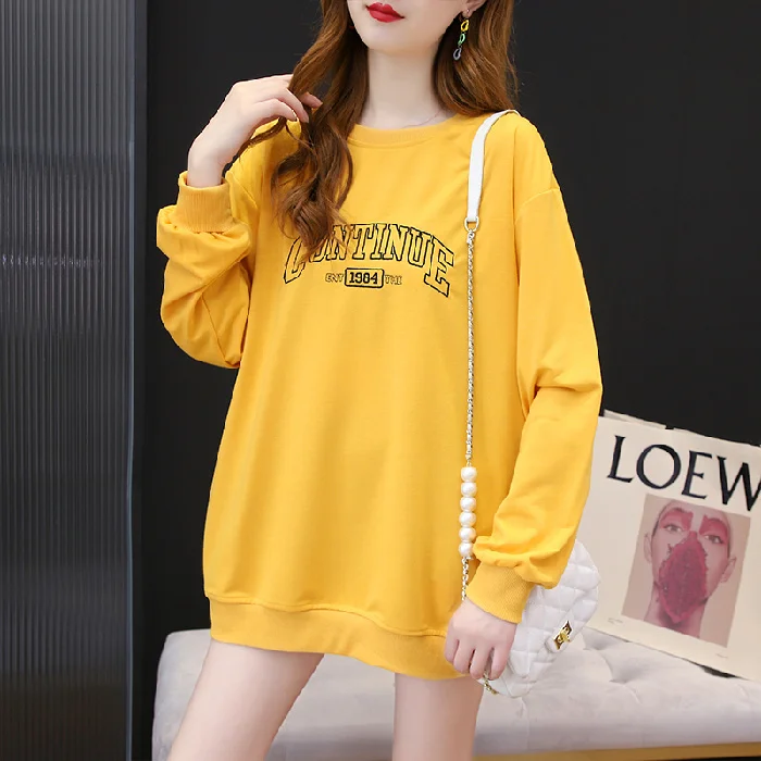 

Embroidered Sweater Women's Spring and Autumn Idle Style Loose Casual Top
