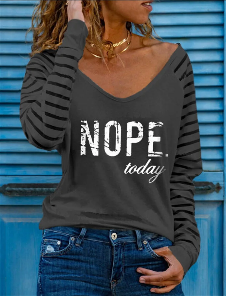 

2021 spring new fashion printing V-neck long-sleeved all-match bottoming T-shirt woman tshirts