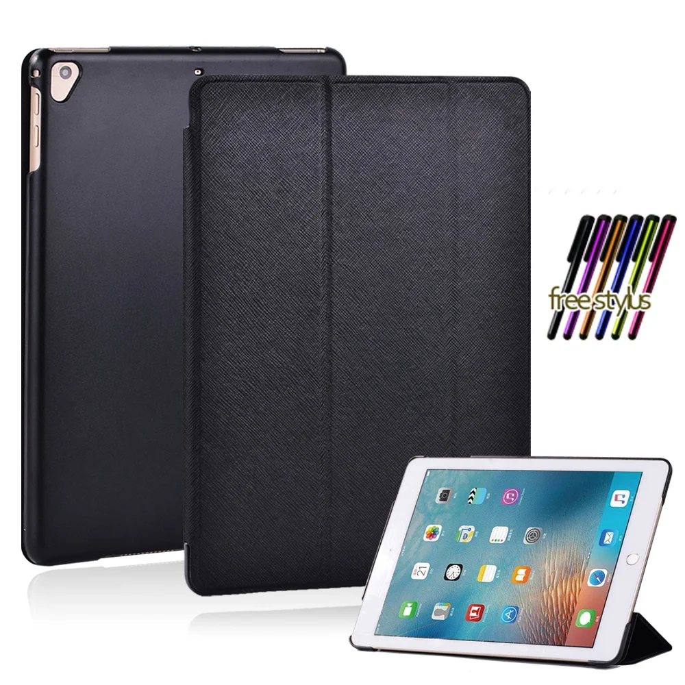 

Tablet Case for Apple IPad (5th Gen/6th Gen)/Air/Air 2/Pro 9.7" - Anti -cratch Smart Sleep Wake Trifold Stand Cover Case + Pen