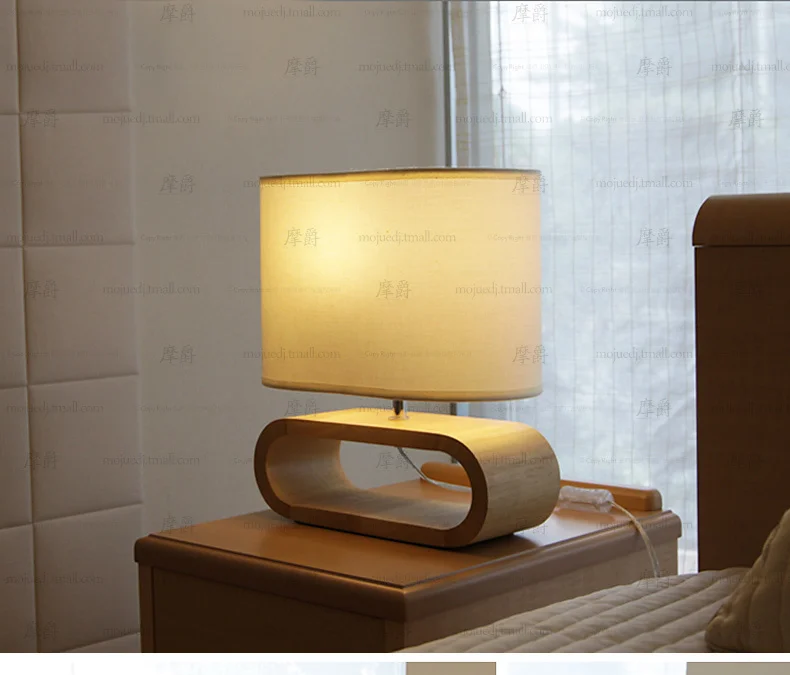 

modern Japan style wood Table Lamp Office Living Room bed room lamp