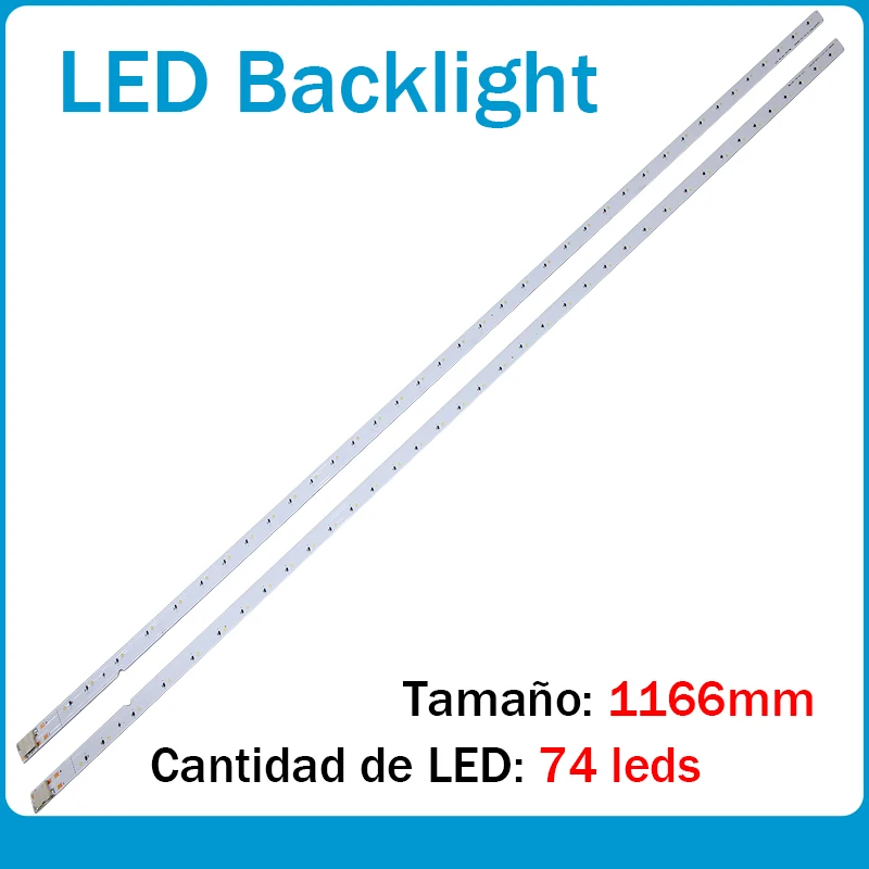 

1166mm LED tira de luz de fondo 74 lámpara para for samsung led Backlight tira de luz de fondo de 55 "160617-L/R (- 0,2-0,2) dia