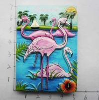 hot sale dominica punta cana macaw bahamian national dance 3d fridge magnets tourism souvenirs refrigerator magnetic stickers