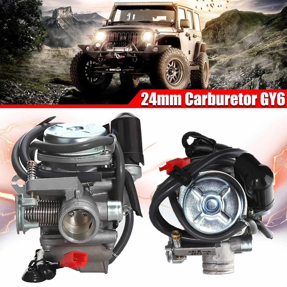 Четырехтактный карбюратор для мотоцикла скутера 110cc 125CC 150CC GY6 ATV Go Kart Roketa Taotao