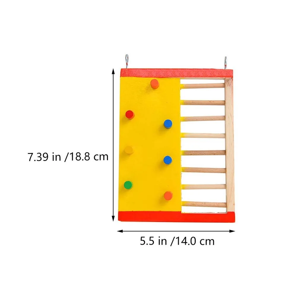 

1Pc Household Hamster Pet Climbing Ladder Plaything Wooden Training