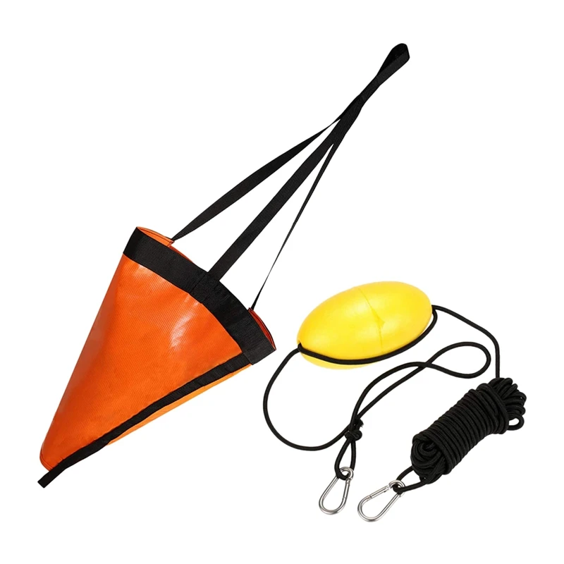

Drift Sock Anchor Sea Boat Anchor Drogue with Kayak Tow Rope Harness Kit for Lake River Ocean Anchoring Trolling Bag