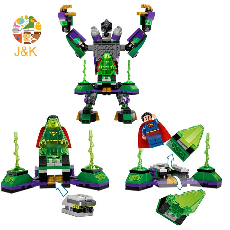 76097 455 шт Супер Герои серии Lex Luthor мех вынос строительные блоки игрушки для детей