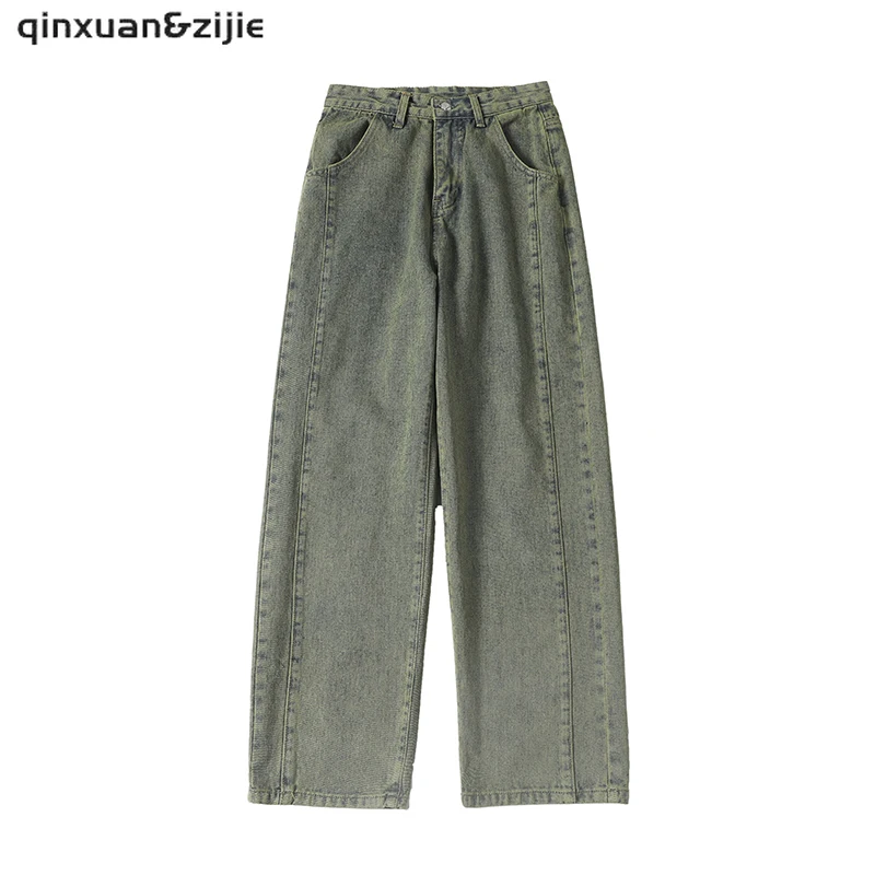 

New Loose Men Jeans Male Trousers Streetwear Simple Design High Quality All-match Students Daily Casual Straight Denim Pants