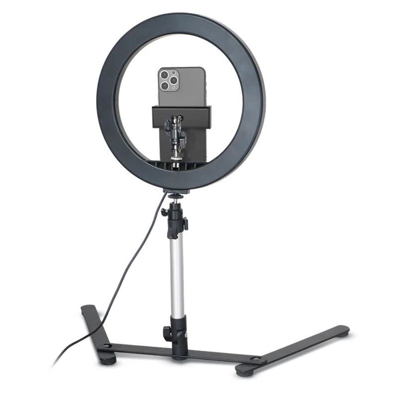 led ring light lamp with tripod stand dimmable photography phone video for mobile phone photo studio usb power supply free global shipping
