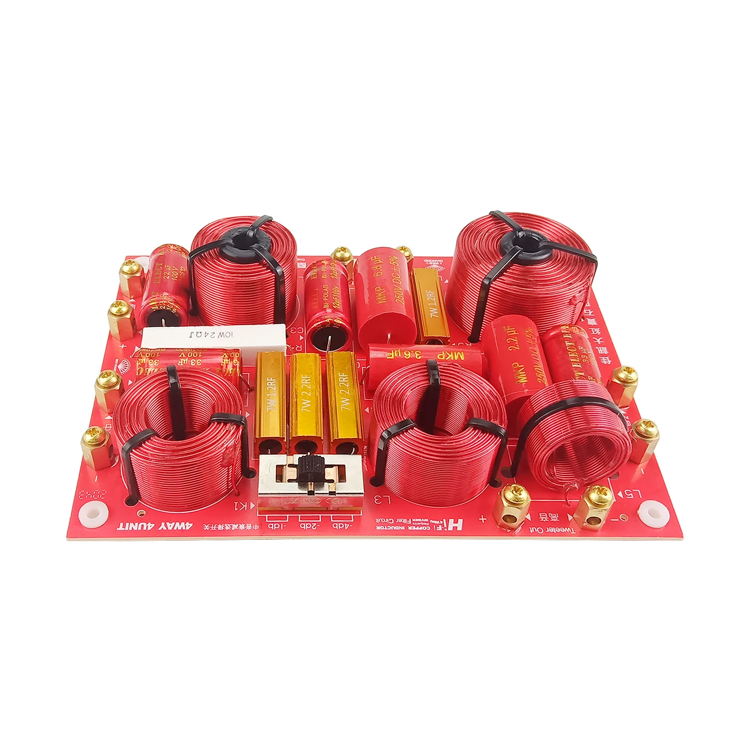 GHXAMP 230 Вт HIFI 4-полосный твитер Средний + двойной низкочастотный динамик 3-полосный