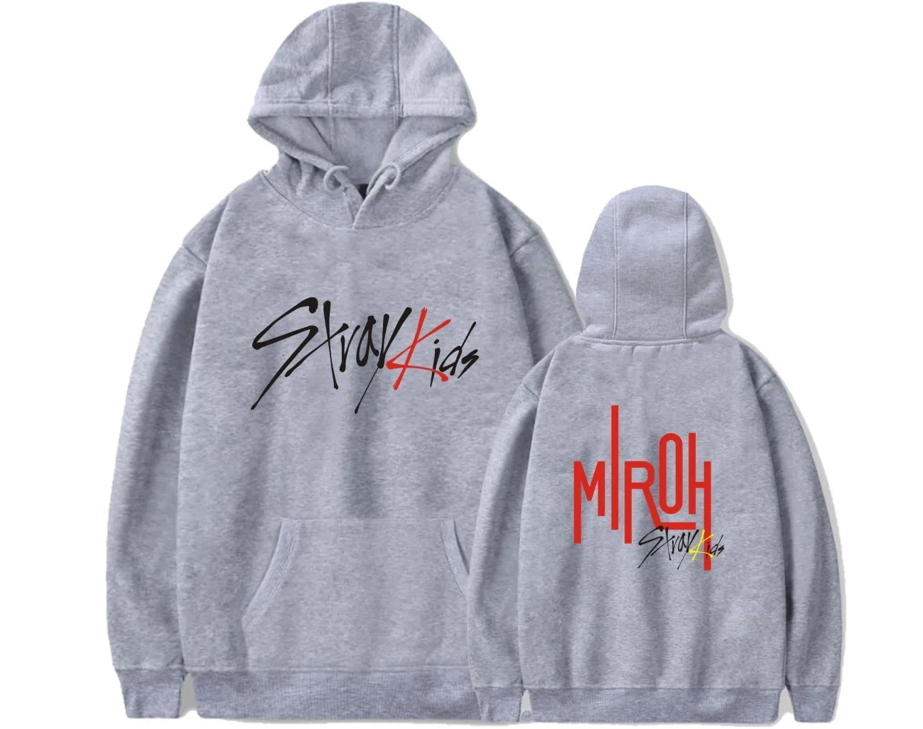 

Kpop strayKids New Album MIROH Sweatshirt With Pocket Crewneck Fleece Warm Kawaii Haajuku Long Sleeve Winter Hoodies Stray Kids