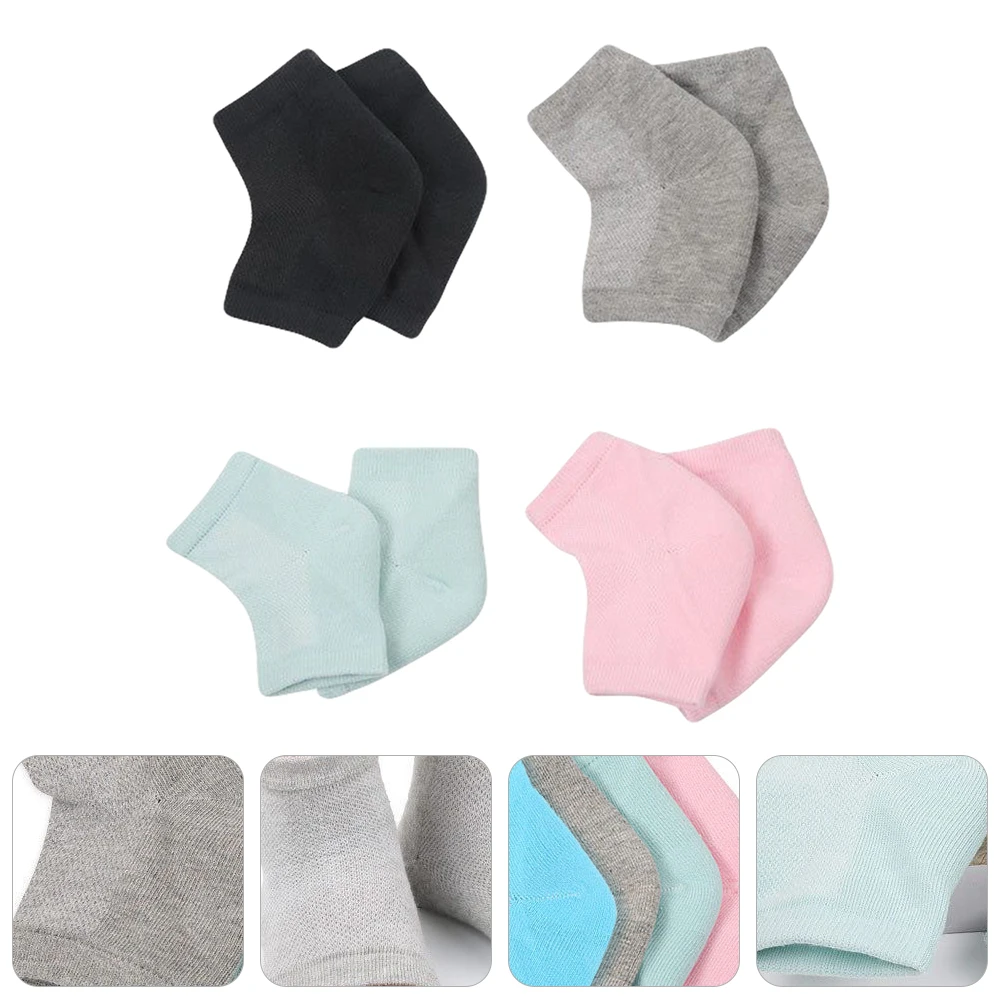 

4 Pairs Simple Practical Comfortable Convenient Creative Heel Socks Open Toe Socks for Home