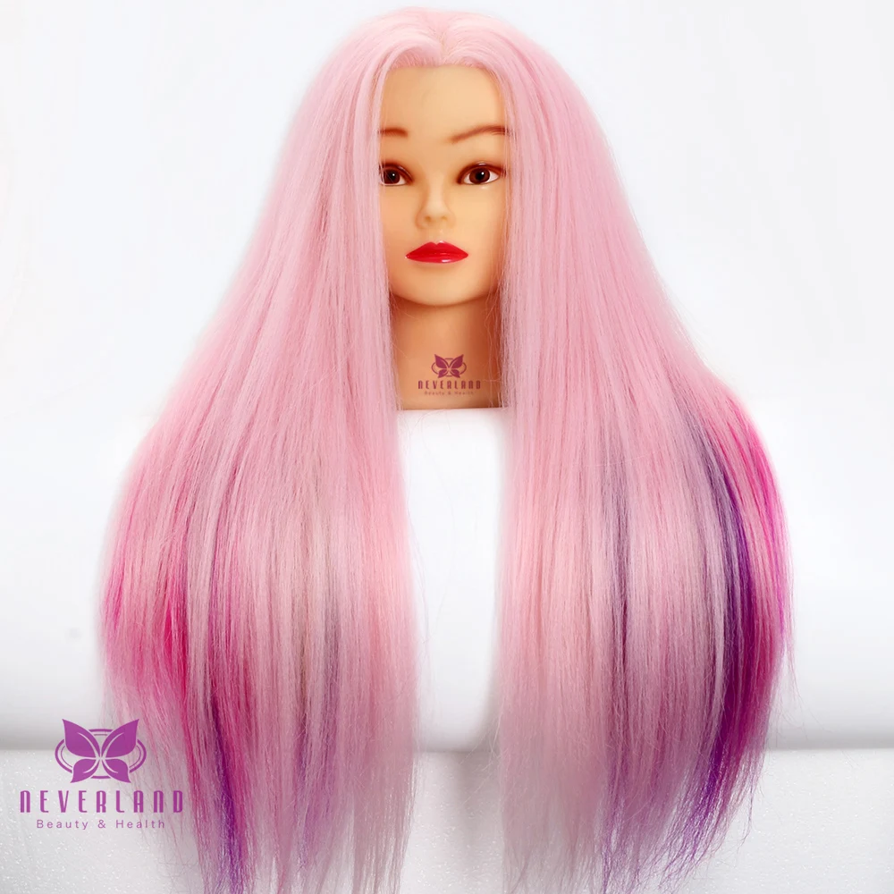24 ''Розовый Салон голова парика для парикмахерского салона учебная головка с