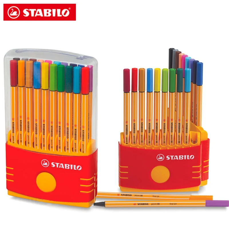Ручки Fineliner STABILO Point 88 набор ручек 0 4 мм 20 цветов разных цветов|Гелевые ручки| |