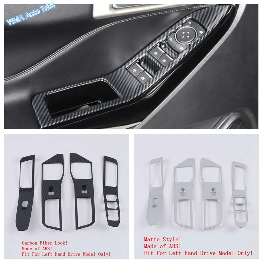 

Lapetus Inner Door Window Glass Panel Armrest Lift Switch Button Cover Trim Fit For Ford Explorer 2020 - 2022 Interior Refit Kit