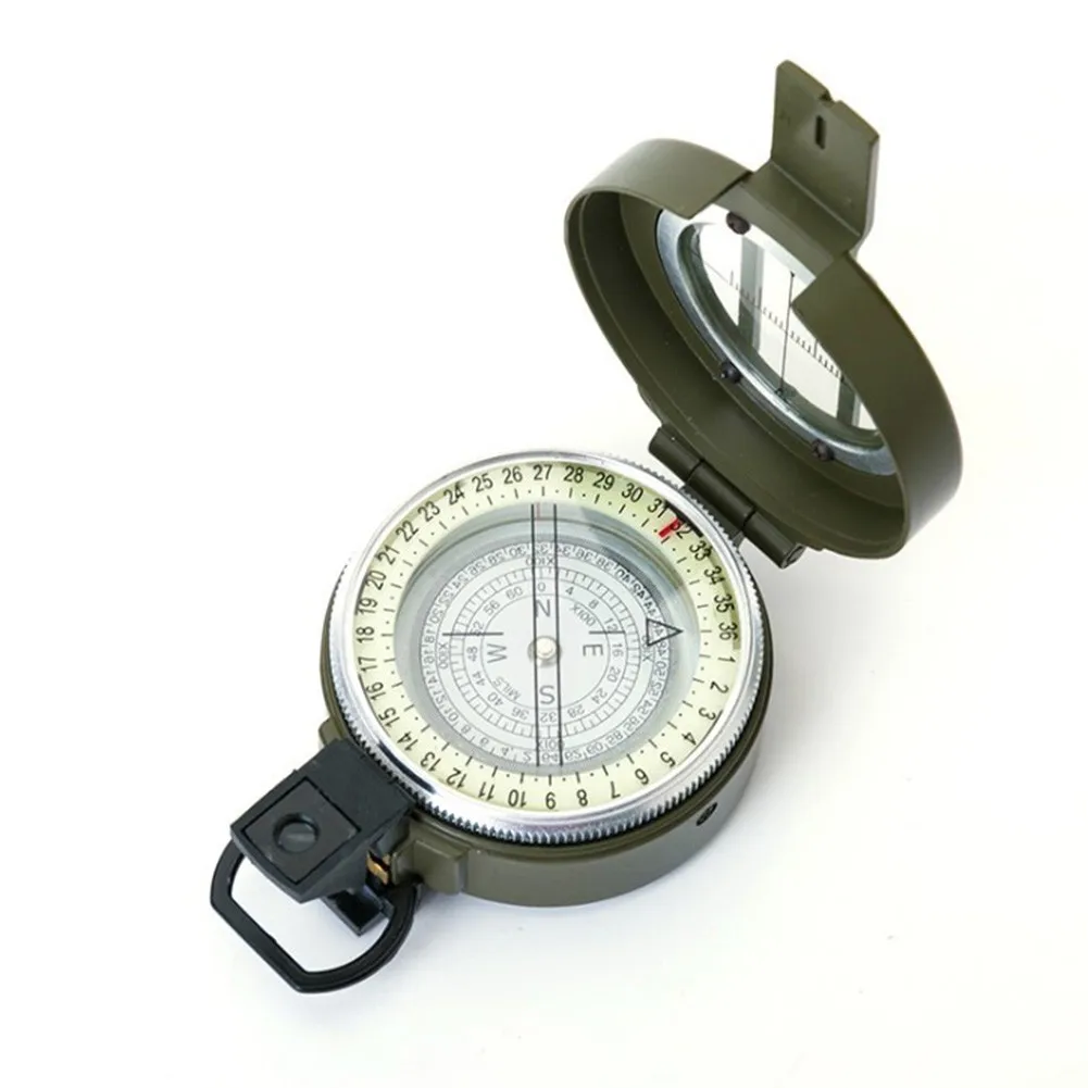 

Waterproof Compass Lensatic Camping Luminous Metal Navigation Orienteering
