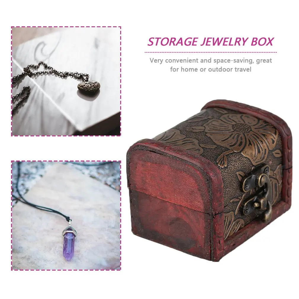 Vintage Design Personal Jewelry Packaging & Display Box Necklace Bracelet Rings Organizer Wooden Storage Case Gift |