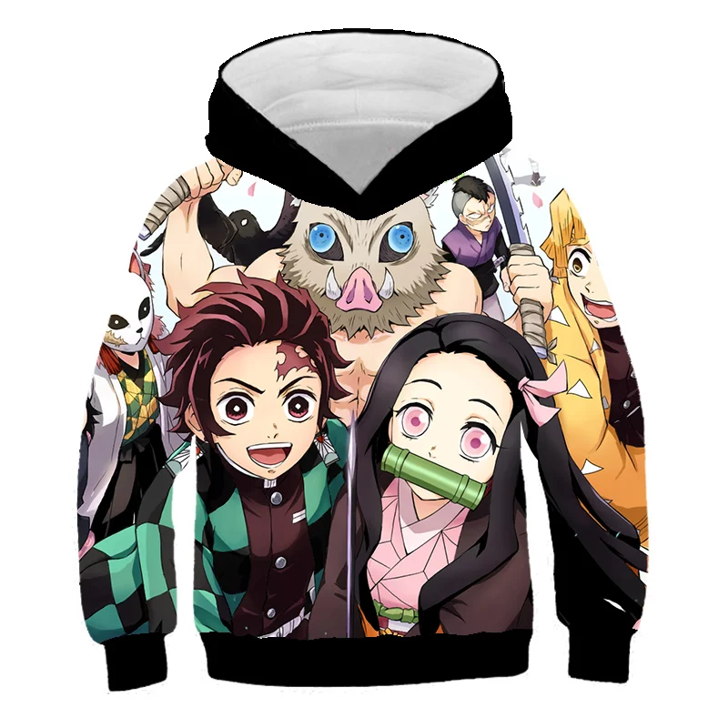 Косплей демон убийца Kimetsu no Yaiba толстовки для мальчиков и девочек 3D осенне зимняя