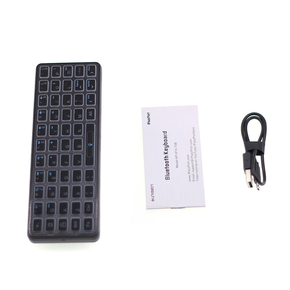 

iPazzPort Backlit Mini Wireless Bluetooth Keyboard for XiaoMi Box3 Support Windows Mac OS Linux Android