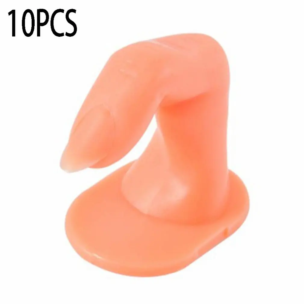 

10 Pcs Practice Finger Training Display Practice Stand Fake Finger Plastic Model For Nail Art Practice