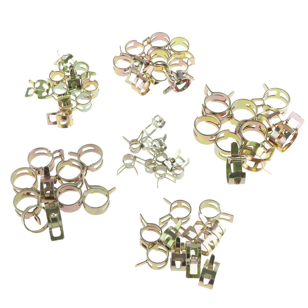 60 шт. 6 15 мм Автомобильный пружинный Тип топливного вакуумного шланга силиконовый