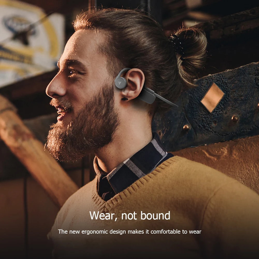 

ORDRO Bone Conduction Headphones Bluetooth 5.0 Open-Ear Wireless Sports Headsets Bone Conduction Earphones for Jogging Running