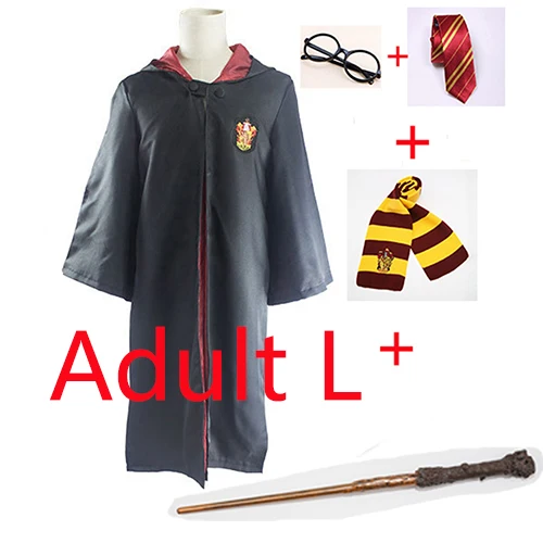 Adult L Волшебная палочка Ravenclaw Gryffindor Hufflepuff Slytherin, волшебная палочка для косплея, костюмы робы, накидка на Хэллоуин, рождественский подарок - Цвет: Adult L