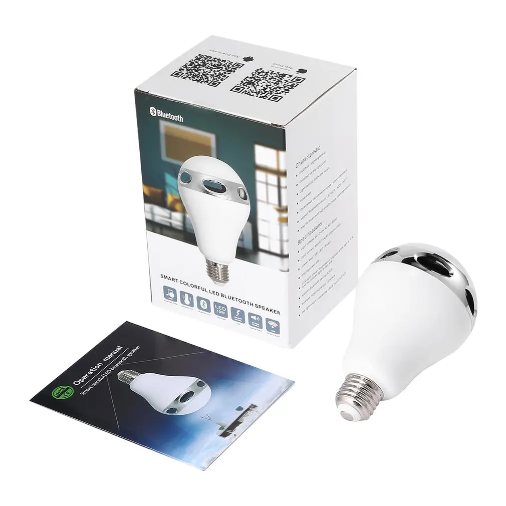 LED Bluetooth Speaker Light E27 RGB Bulb Color Changing/Music Player Lighting Lamp with Built-in Audio Mini |